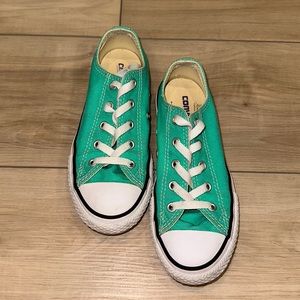 EUC Size 1 Converse Brand All Star Little Girls Casual Sneakers Shoes MINT Green